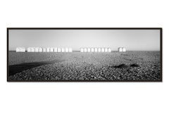 Beach Huts, panorama, black and white photography, limited edition, landscape