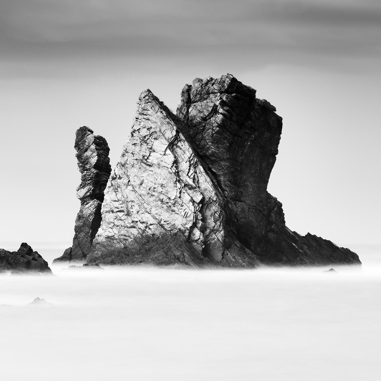 Beach of Silencio, giant Rocks, Atlantic Ocean, black and white landscape photo For Sale 5