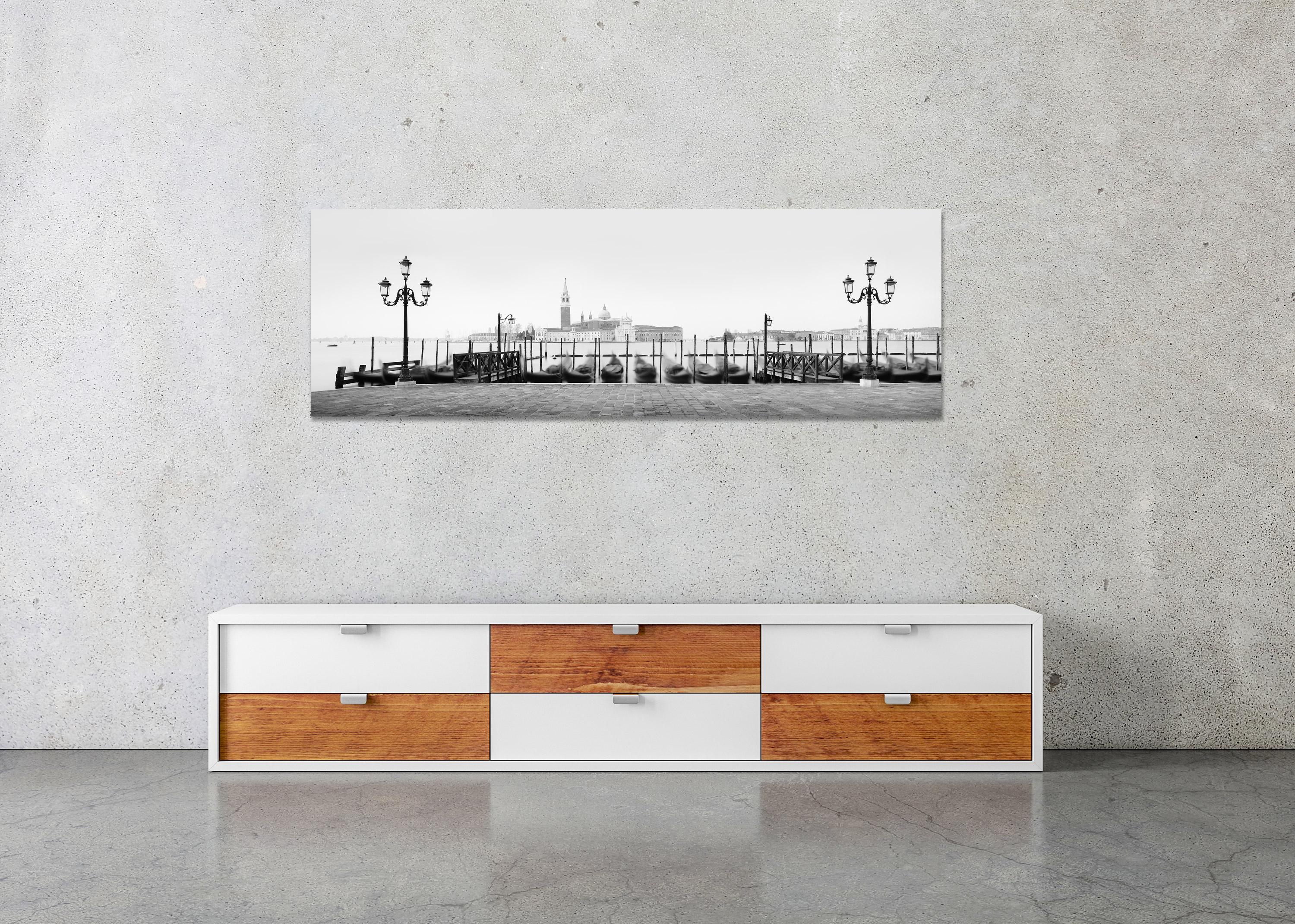Between the Lights, Venice, black and white art panorama cityscape photography 3