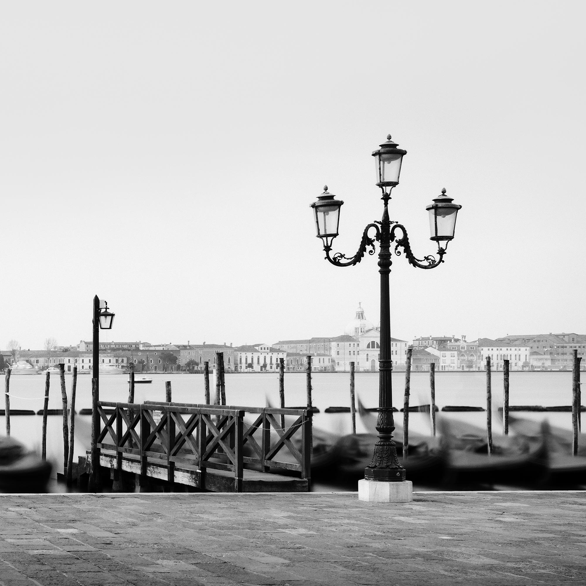 Between the Lights, Venice, black white fine art panorama landscape photography For Sale 5