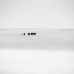 Black Leftovers, Wavebreaker, Sylt, Germany, black white photography, landscape