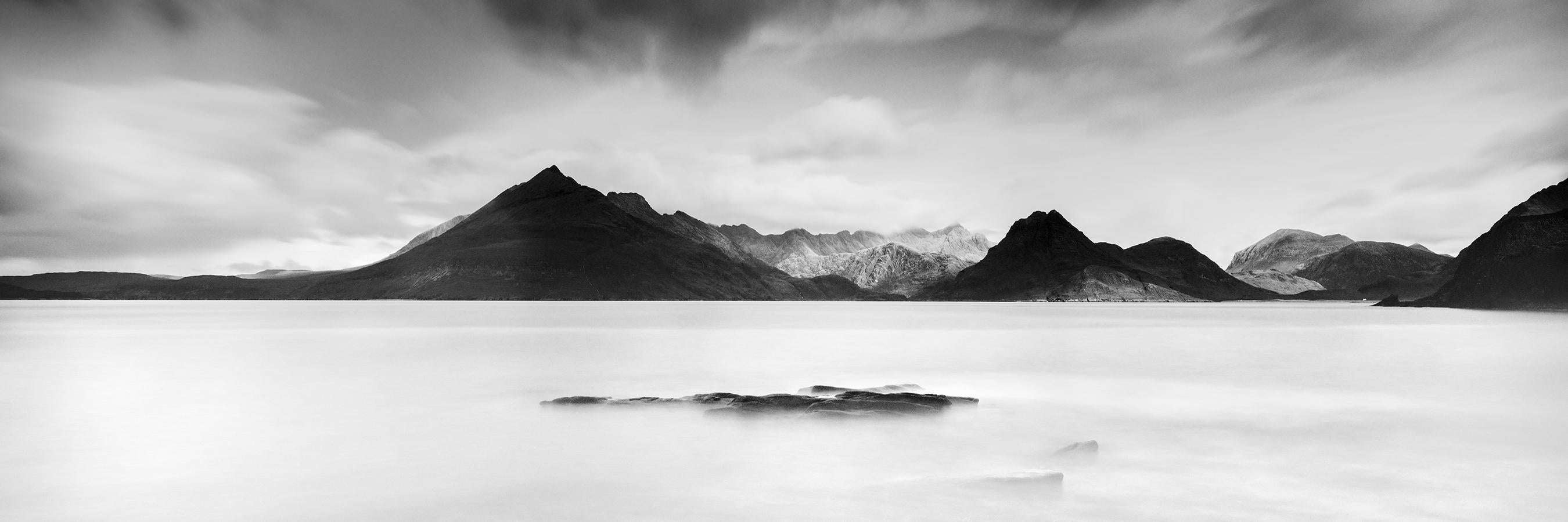Gerald Berghammer Landscape Photograph - Black Mountains long exposure Scotland black white art landscape photography