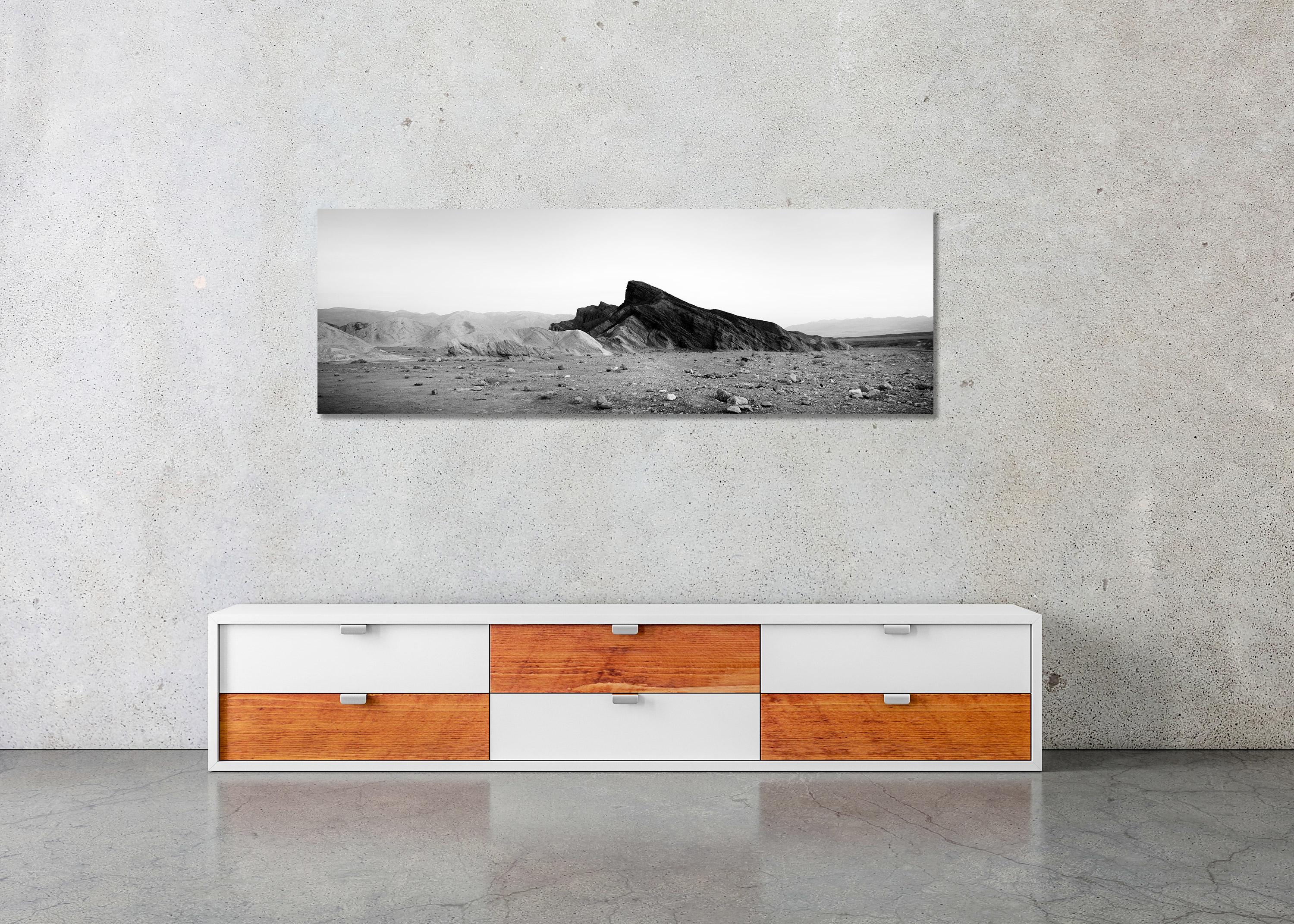Black Rock, mountains, Death Valley, USA, black and white landscape photography For Sale 2
