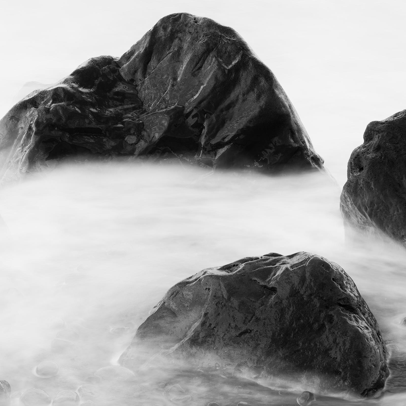Black Rocks and a few Stones, black and white fine art photography, landscape For Sale 6