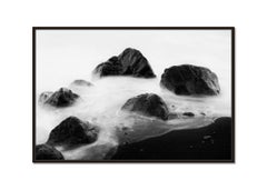 Black Rocks and a few Stones, black and white photography, landscape, fine art