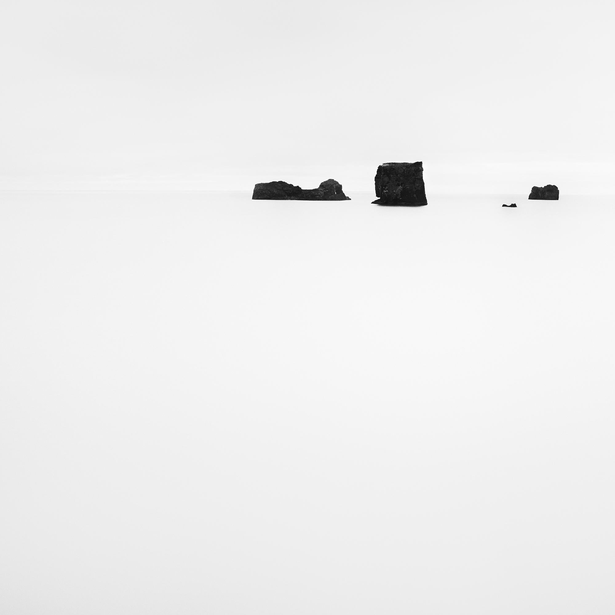 Black Rocks Iceland minimalist black and white For Sale 2