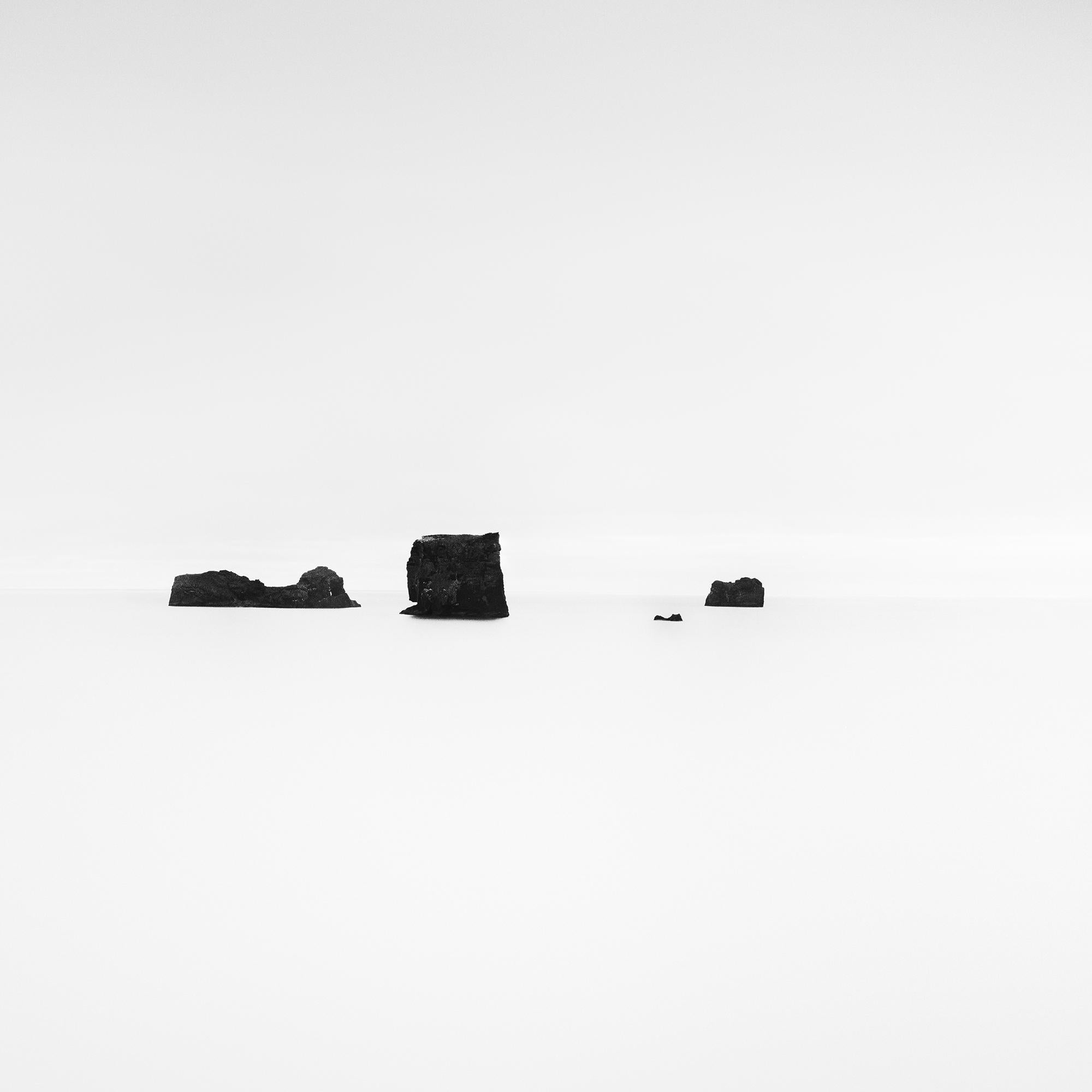 Black Rocks Iceland minimalist black and white For Sale 3