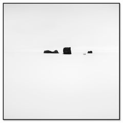 Rochers noirs - Islande - photo minimaliste en noir et blanc - édition limitée