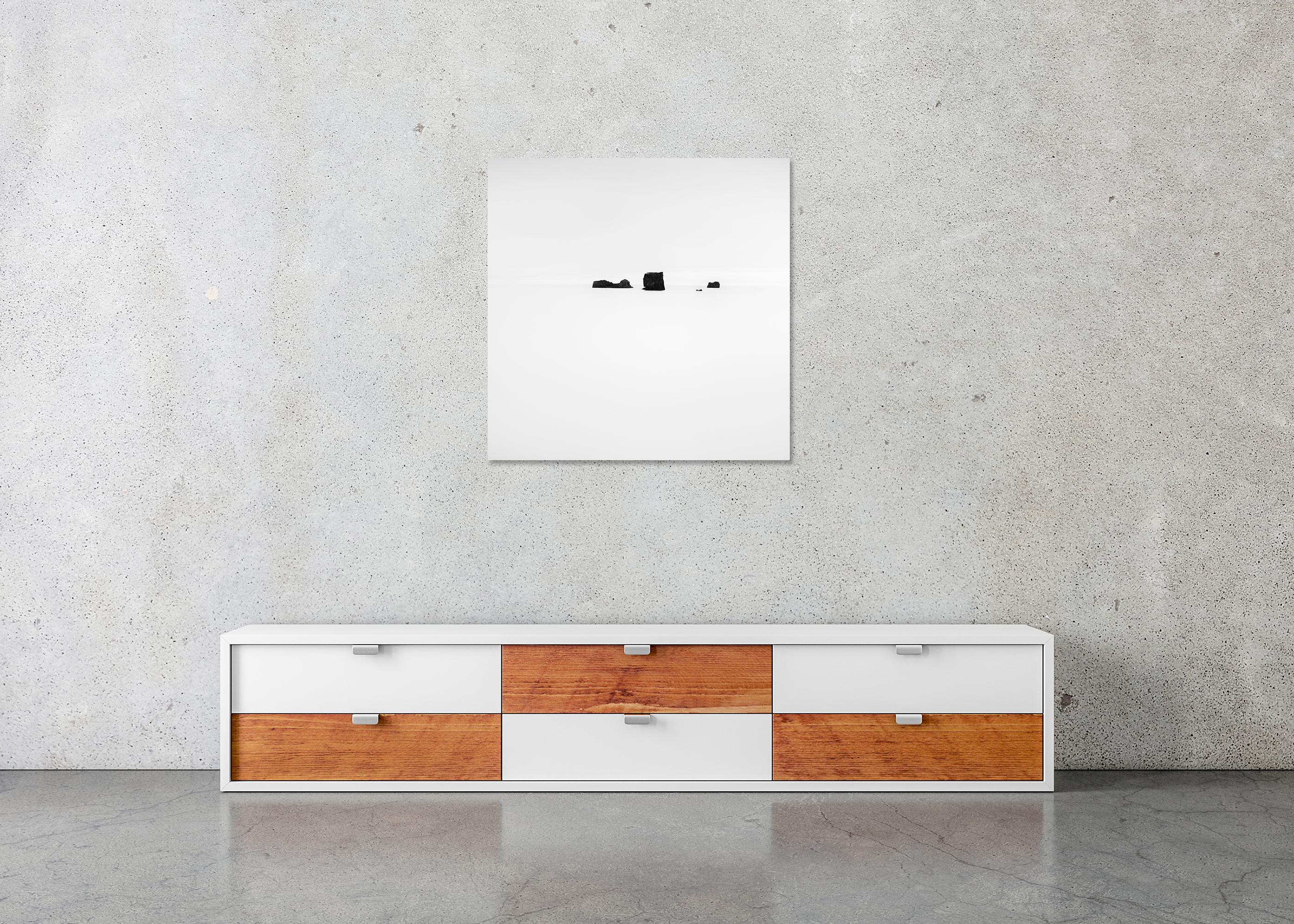 Black Rocks Iceland minimalist black and white For Sale 1