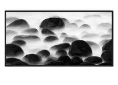 Black Stone Beach, Madeira, Portugal, monochrome seascape photograph, limited