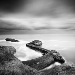 Breakwater Pier Atlantic Coast black and white photograph limited edition