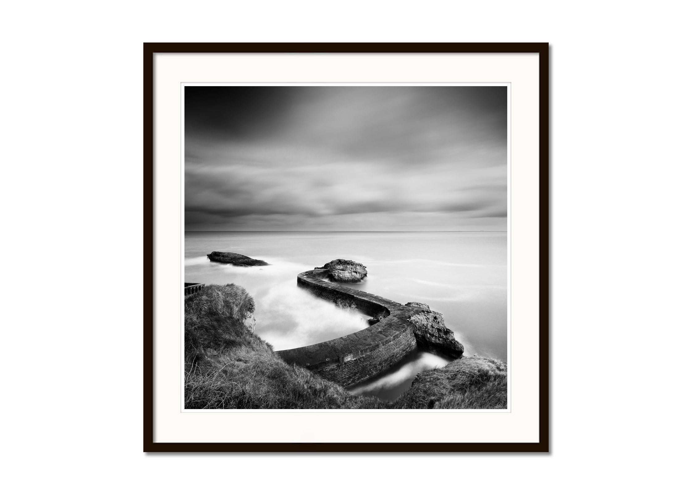 Black and white fine art long exposure waterscape photography print. Archival pigment ink print, edition of 7. Signed, titled, dated and numbered by artist. Certificate of authenticity included. Printed with 4cm white border.
International award