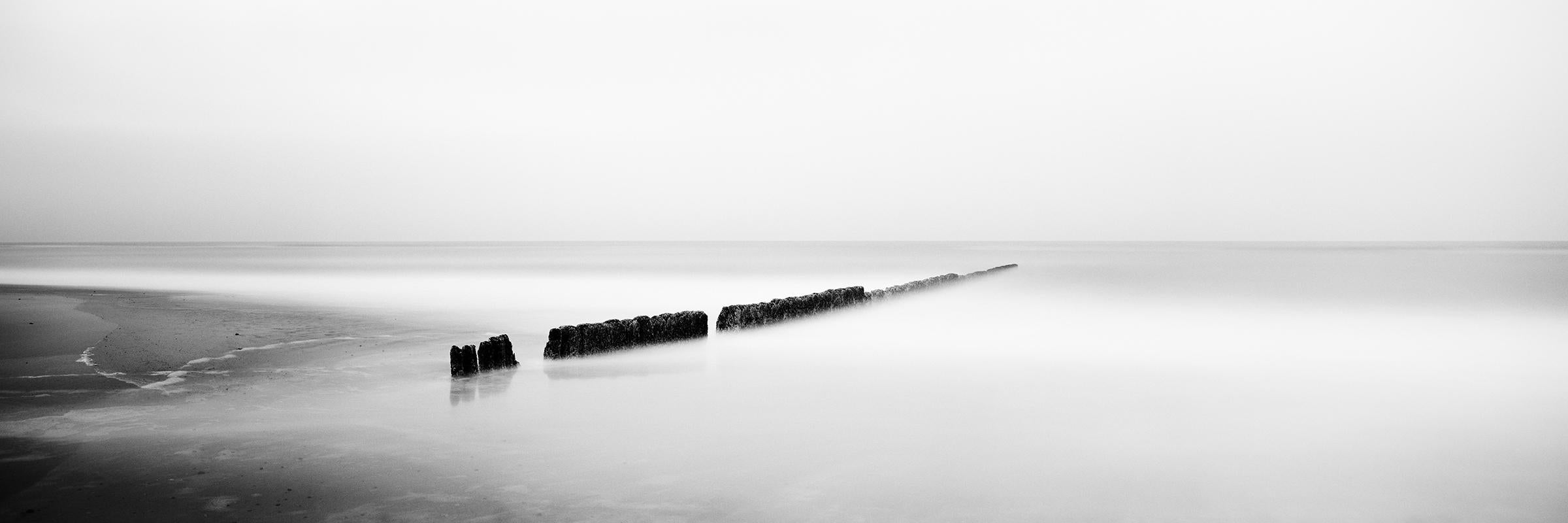 Gerald Berghammer Black and White Photograph - Brick in the Wall Groyne Sylt Germany black white fine art landscape photography