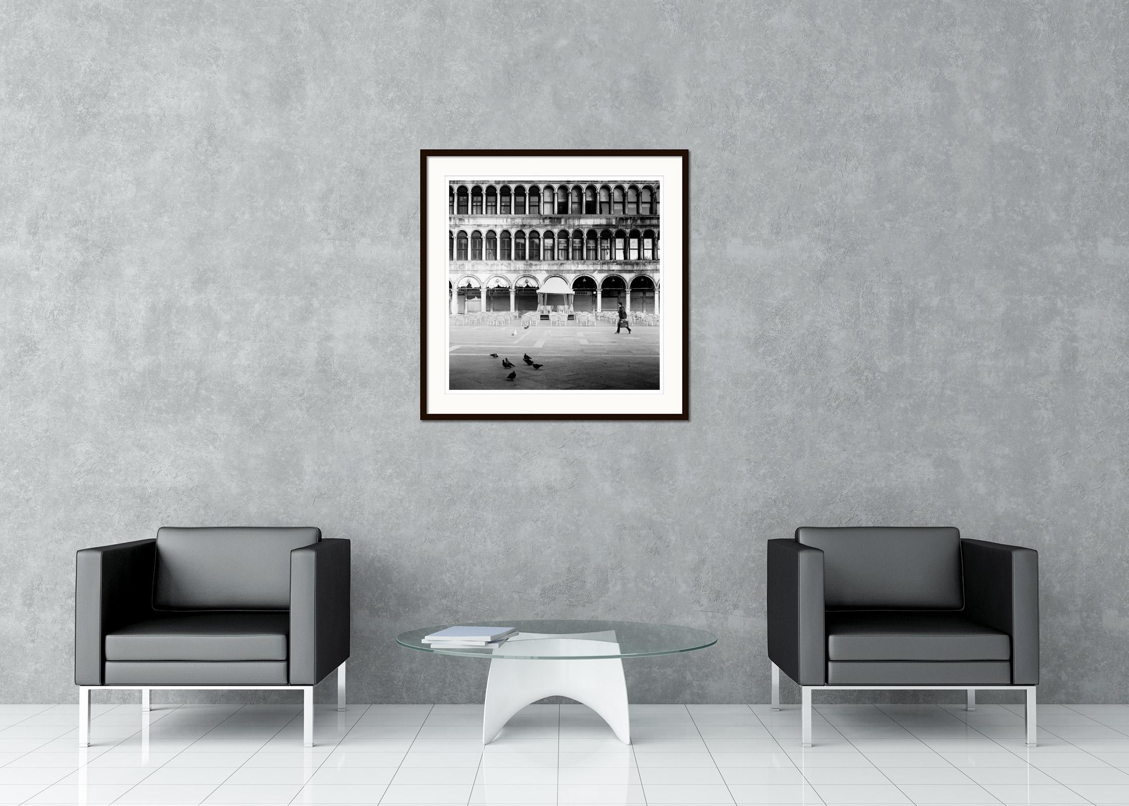 Caffe Florian San Marco Venice black and white fine art cityscape photography For Sale 1