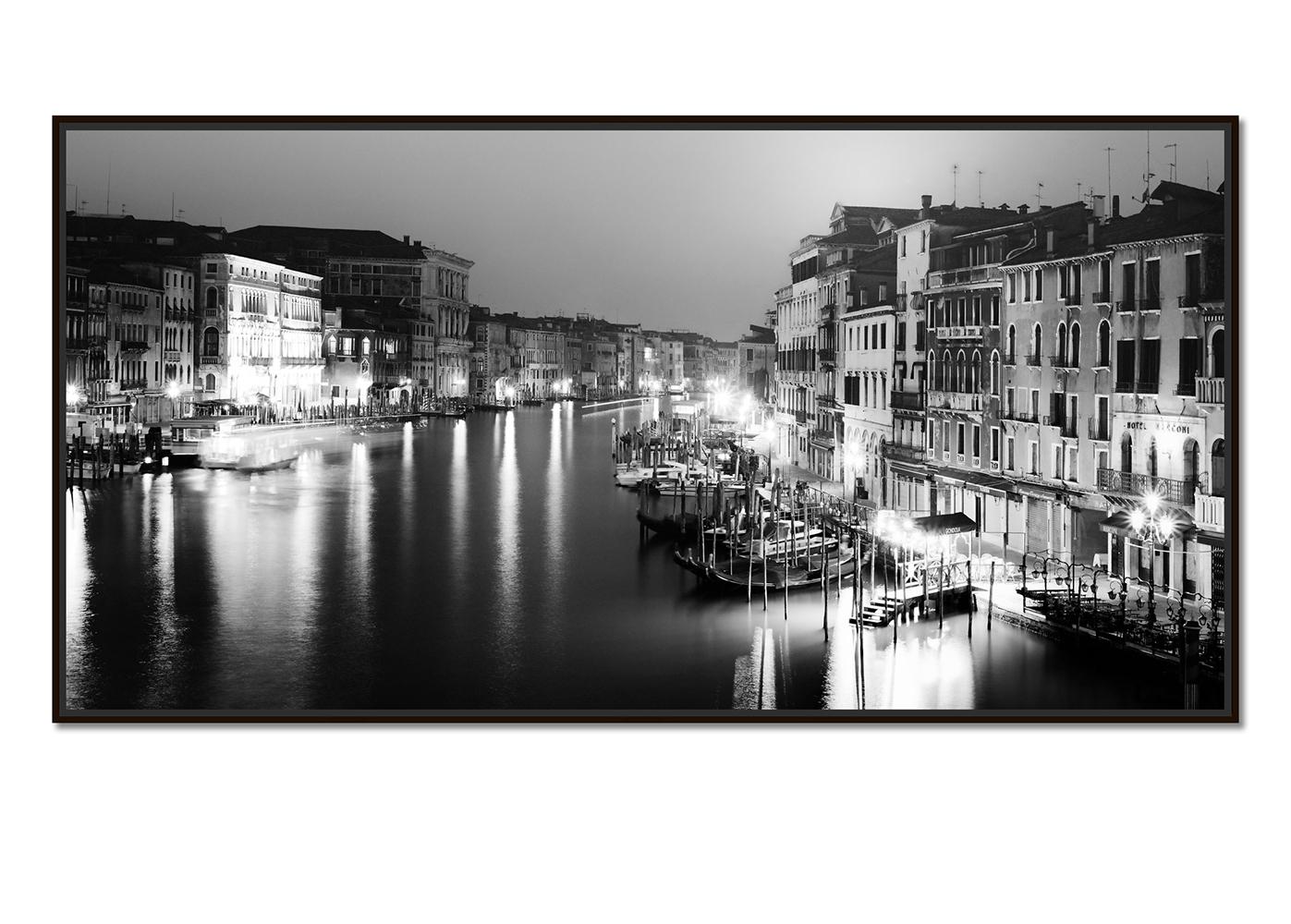 Canal Grande, Venice, Monochrome Cityscape, Limited Edition Archival Print - Photograph by Gerald Berghammer
