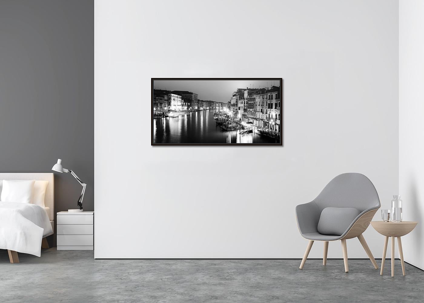 Canal Grande, Venice, Monochrome Cityscape, Limited Edition Archival Print - Contemporary Photograph by Gerald Berghammer