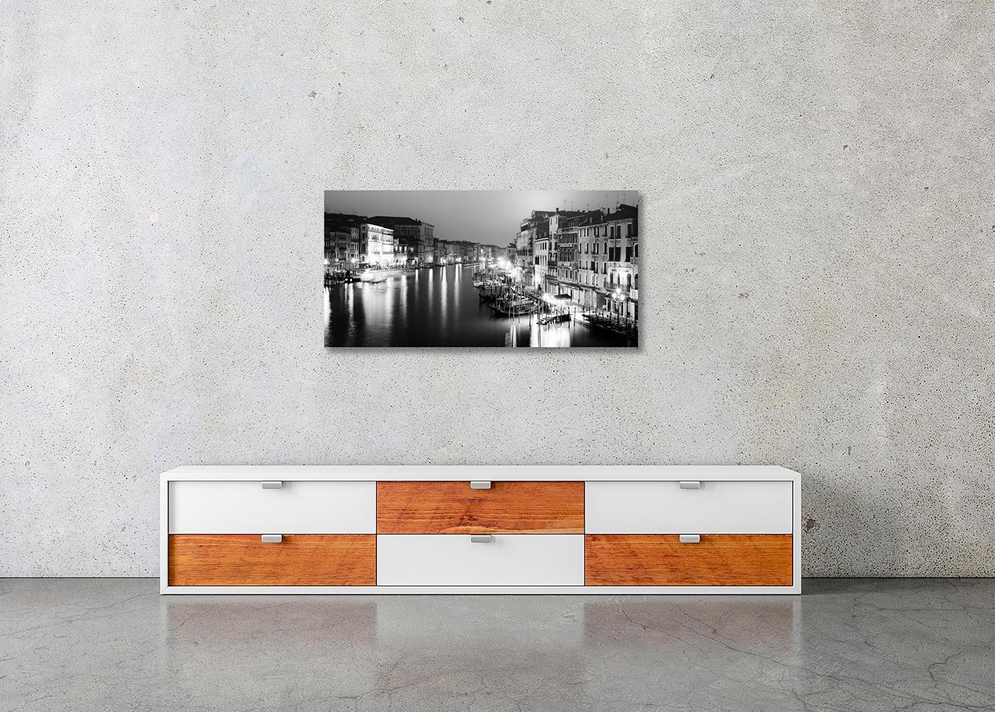 Canal Grande, Venice, Monochrome Cityscape, Limited Edition Archival Print For Sale 1