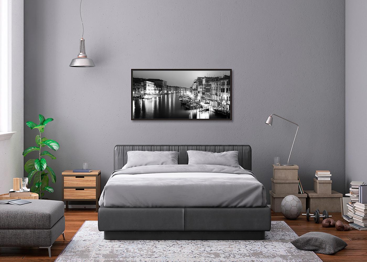 Canal Grande, Venice, Monochrome Cityscape, Limited Edition Archival Print For Sale 2