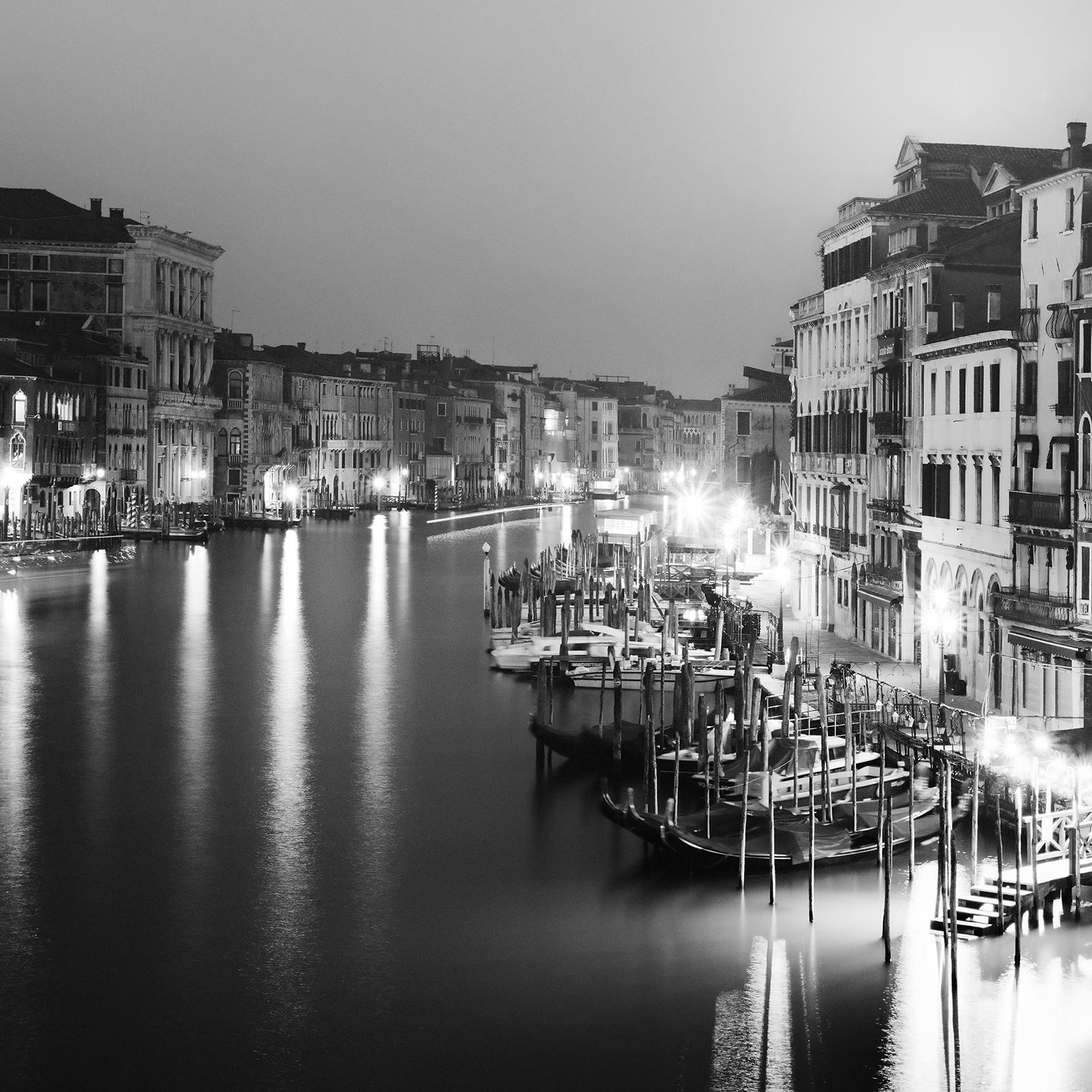 Canal Grande, Venice, Monochrome Cityscape, Limited Edition Archival Print For Sale 4