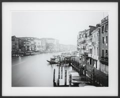 Canal Grande, Venice, black and white gelatin silver fineart photography, framed
