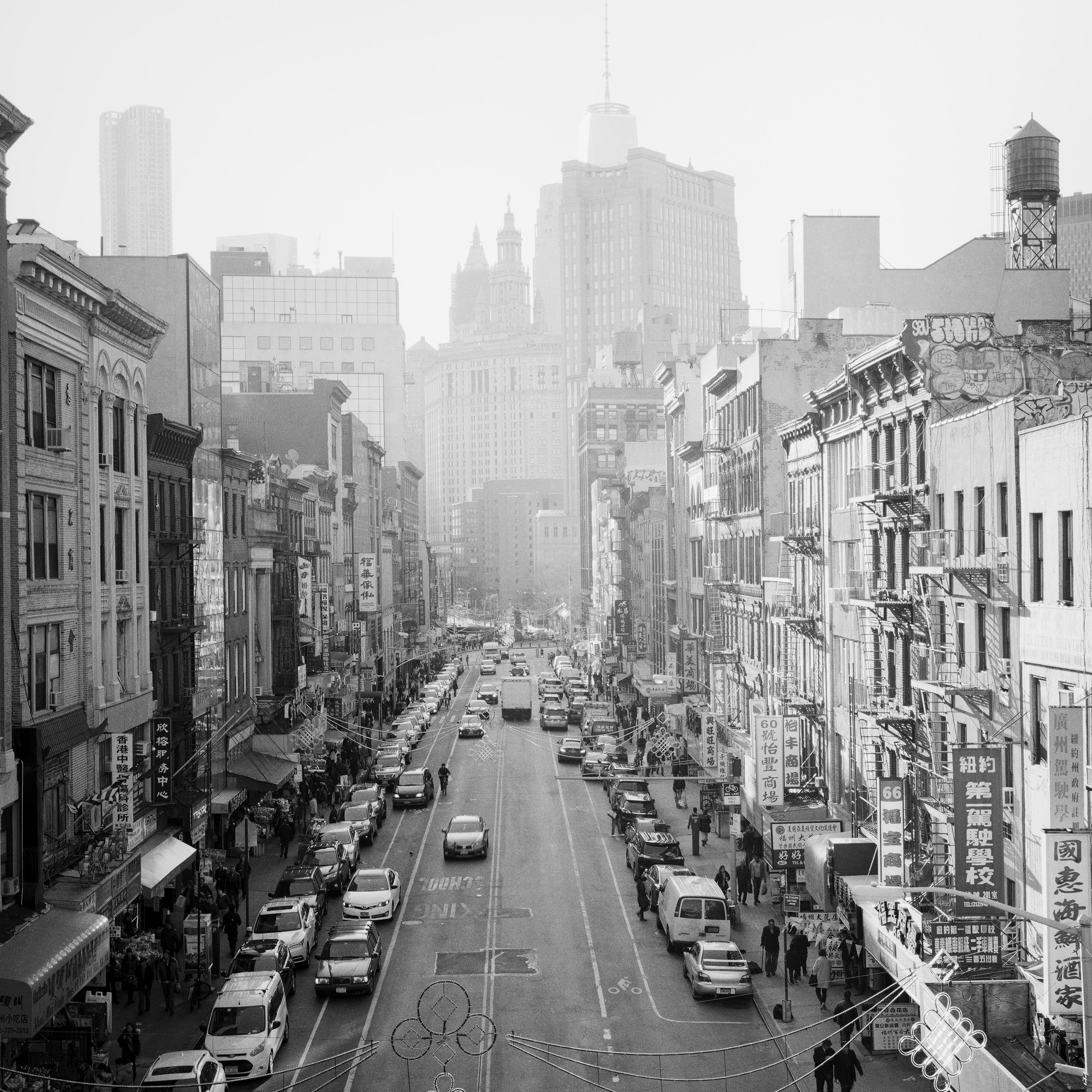 Chinatown, New York City, USA, black and white fine art cityscape photography For Sale 2