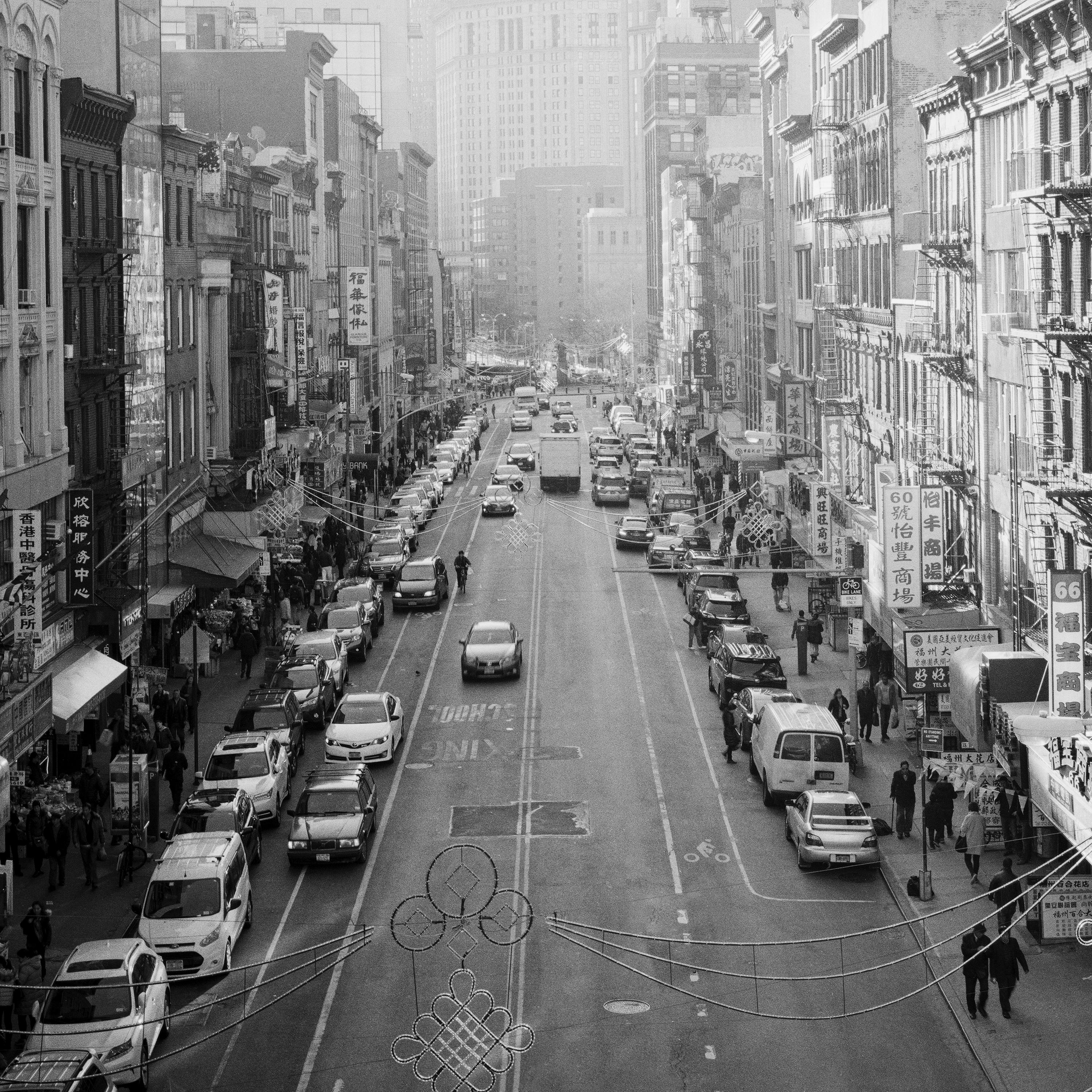 Chinatown, New York City, USA, black and white fine art cityscape photography For Sale 3