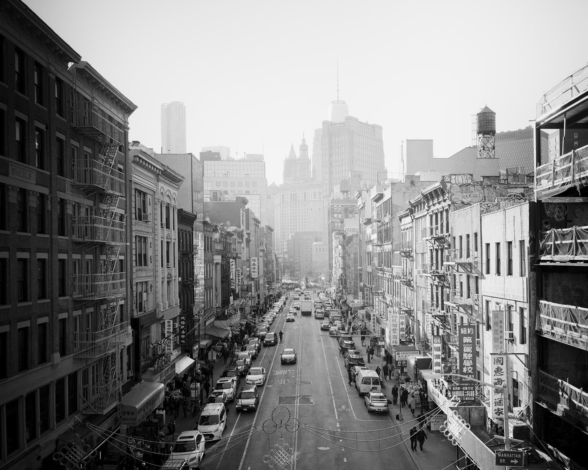 Gerald Berghammer Black and White Photograph - Chinatown, New York City, USA, black and white fine art cityscape photography