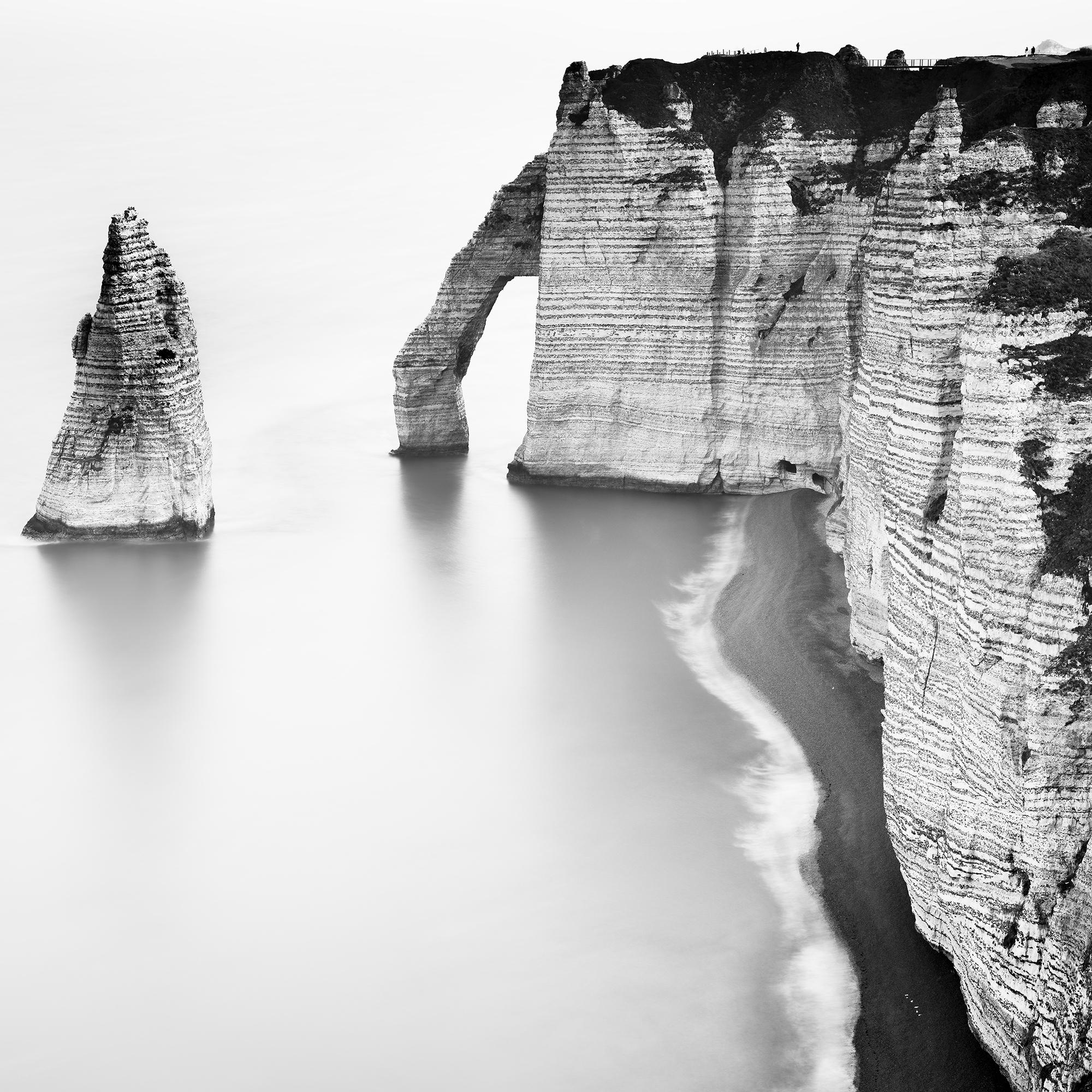 Cliffs of Etretat, Alabaster Coast, France, monochrome seascape, limited edition For Sale 6