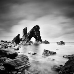 Crohy Sea Arch, Irlande, photographie d'art en noir et blanc, impression de paysage marin