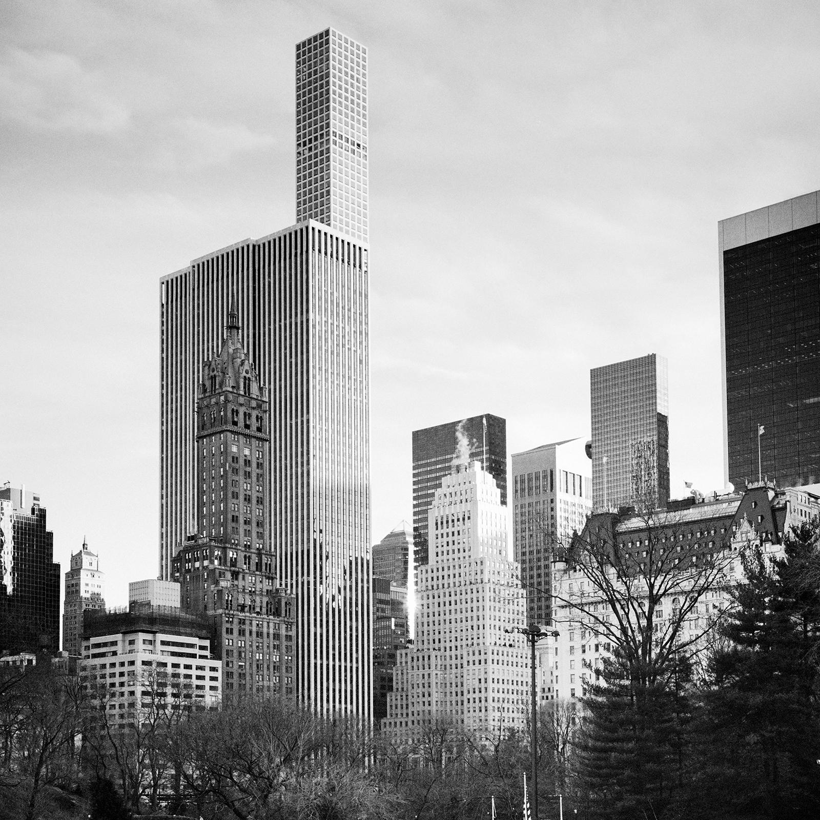 Dancing on Ice, skyscraper, New York, USA, black and white photography cityscape For Sale 2