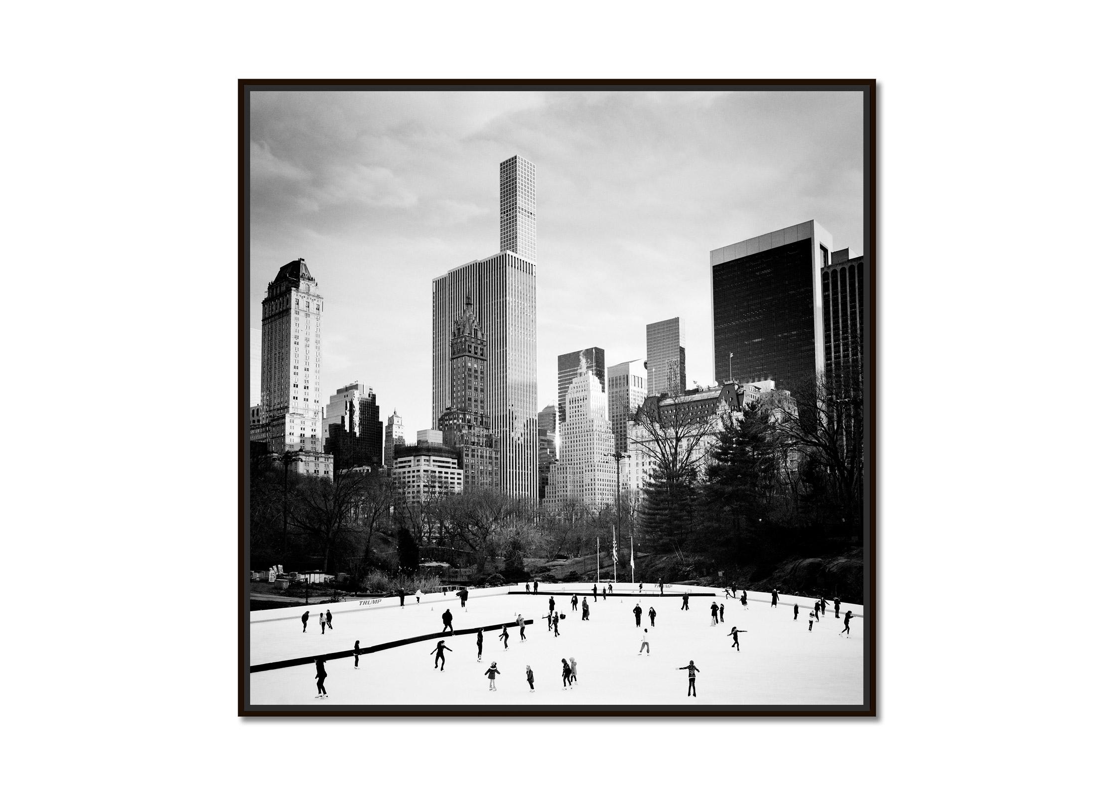 Dancing on Ice, skyscraper, New York, USA, black and white photography cityscape - Photograph by Gerald Berghammer