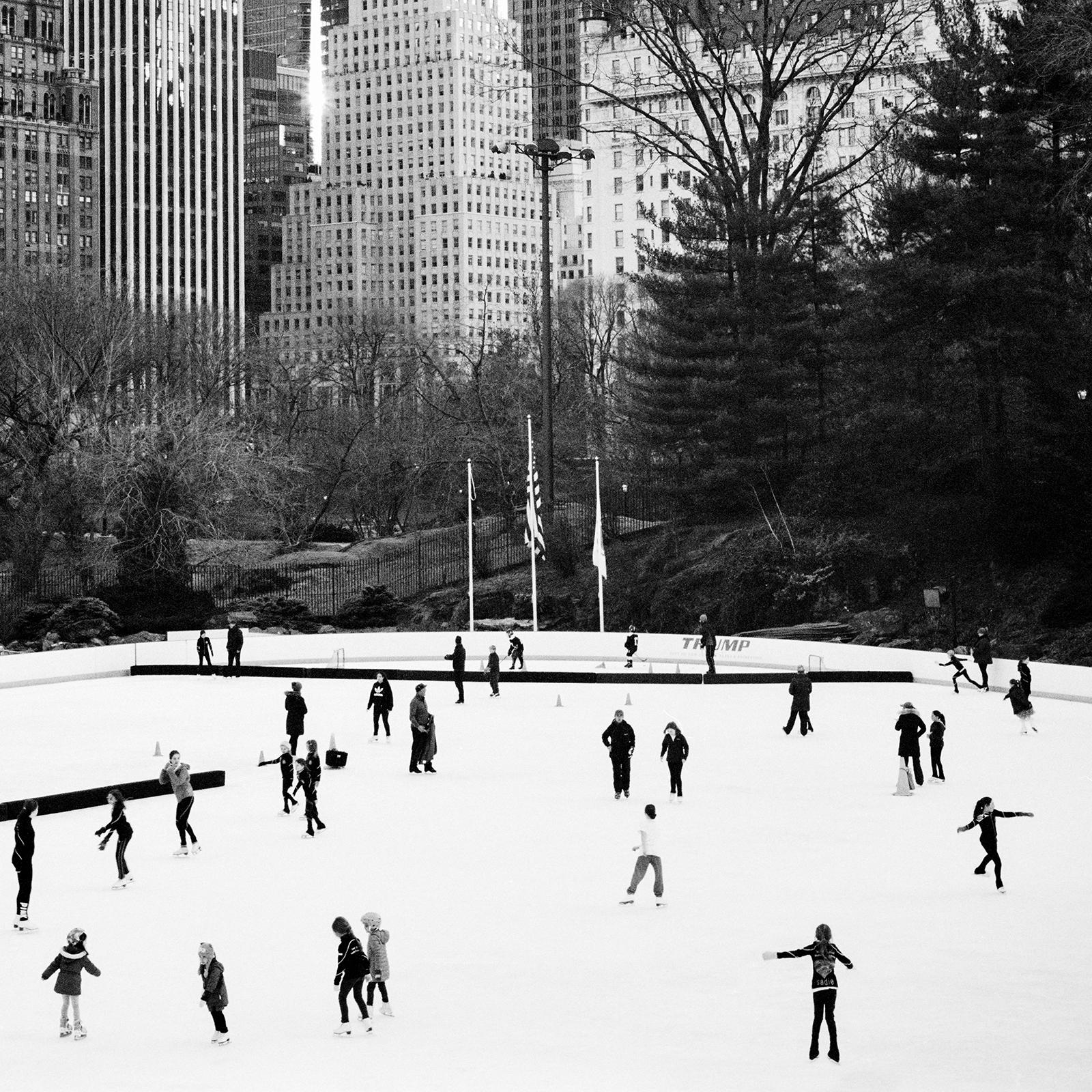 Dancing on Ice, skyscraper, New York, USA, black and white photography cityscape For Sale 1