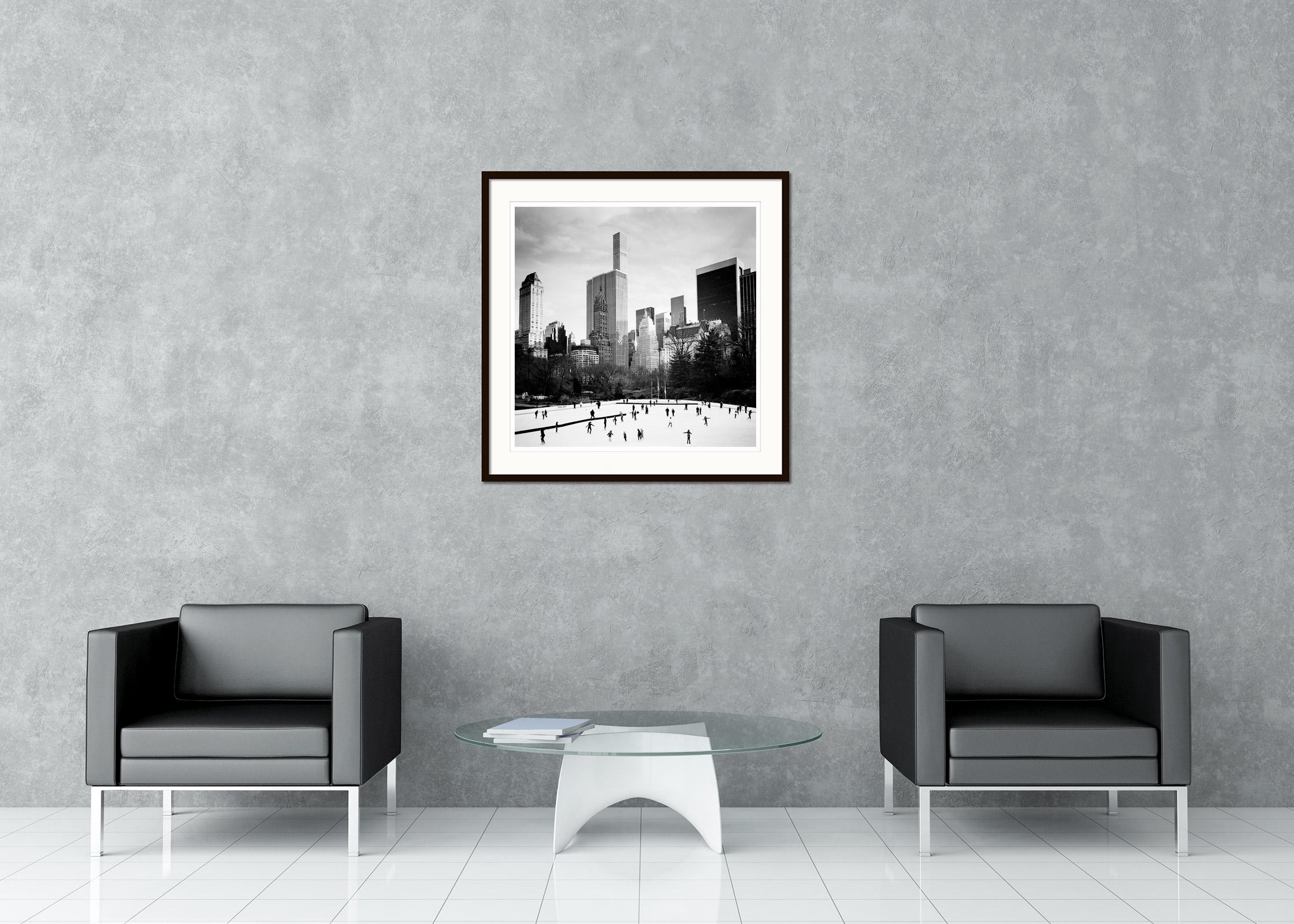 Dancing on Ice, skyscraper, New York, USA, black and white photography landscape For Sale 1