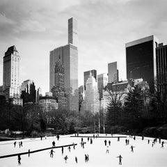Dancing on Ice, skyscraper, New York, USA, black and white photography landscape