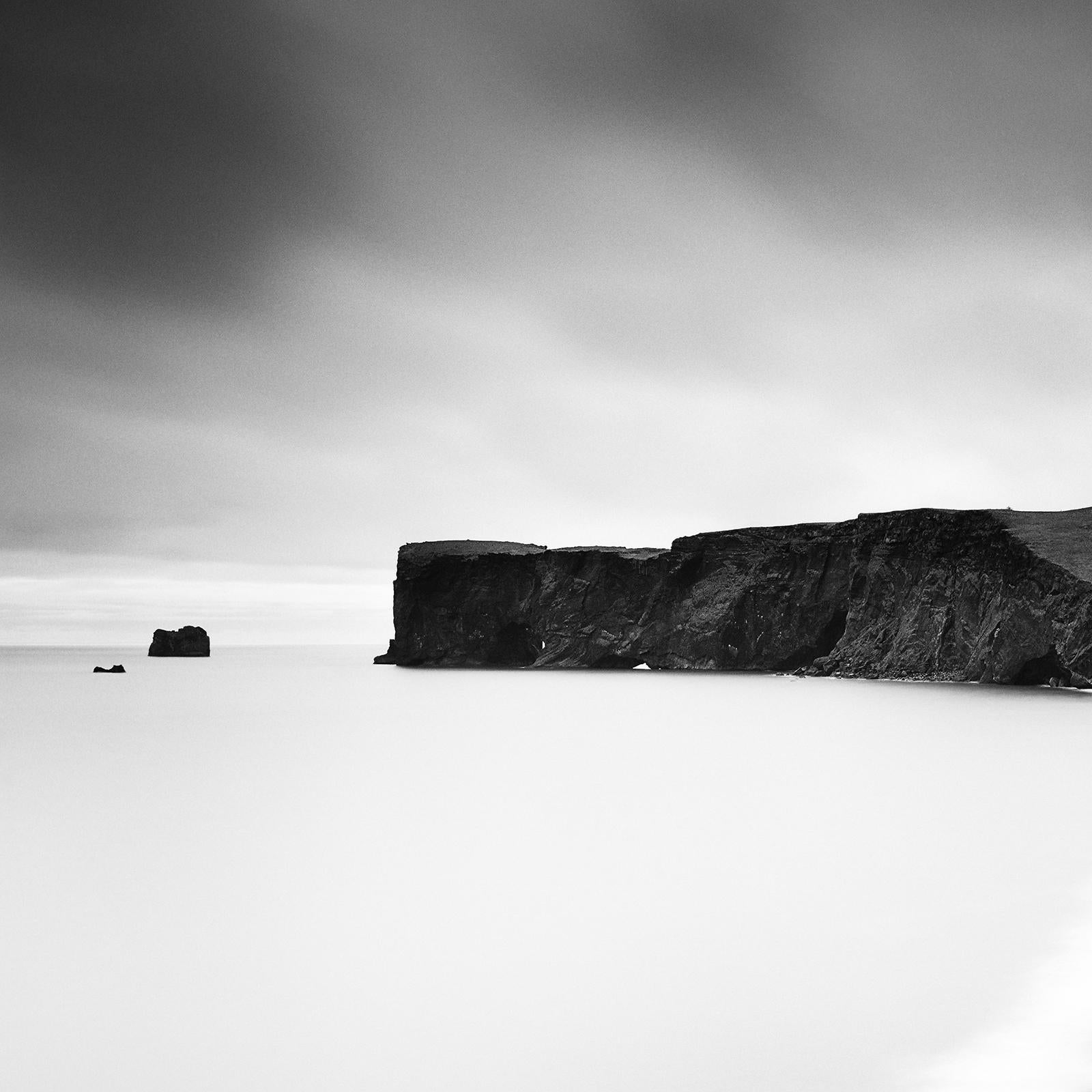 Detached Island, coast, Iceland, black and white photography, fine art landscape For Sale 2