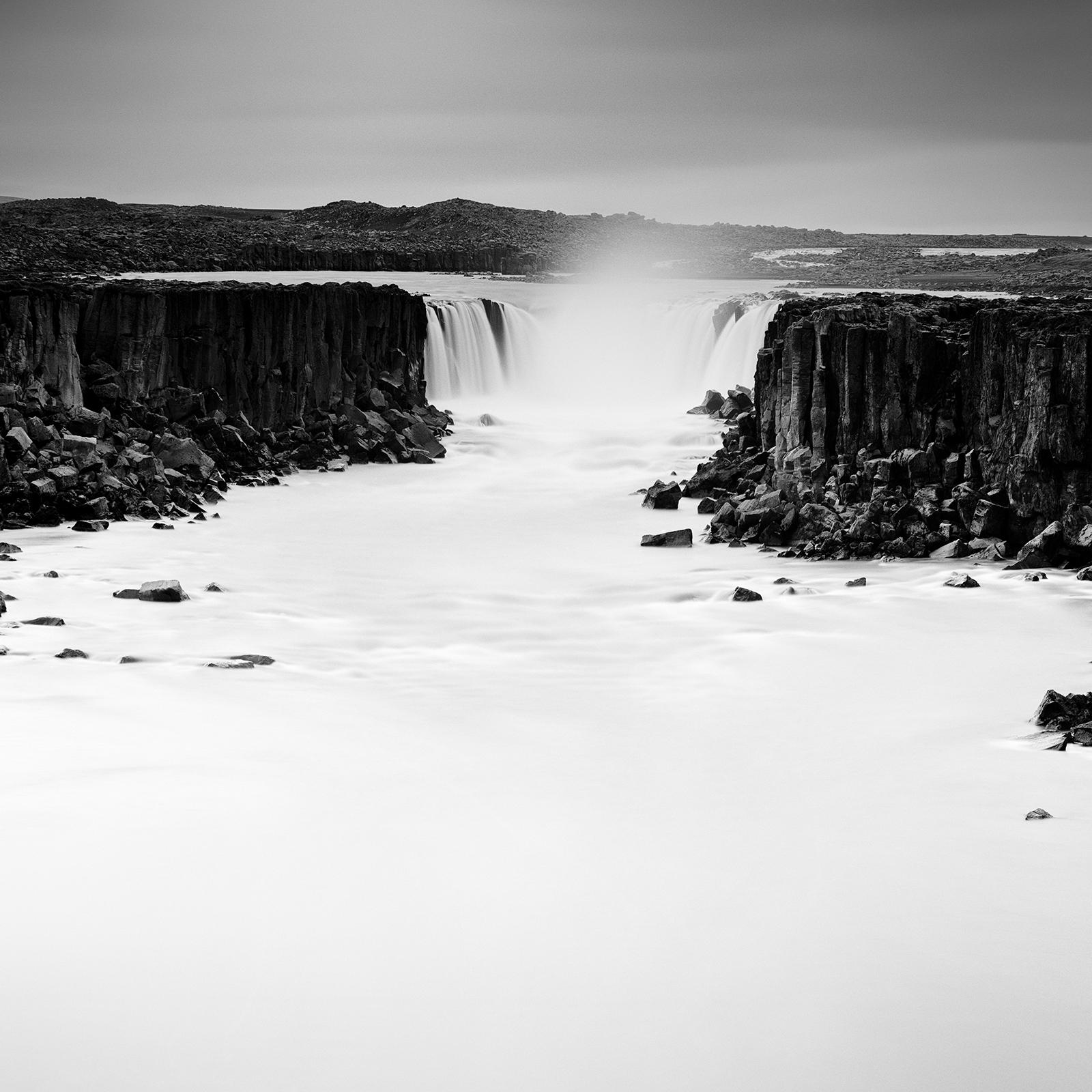Dettifoss, Waterfall, Iceland, black and white photography, fine art, landscape For Sale 3
