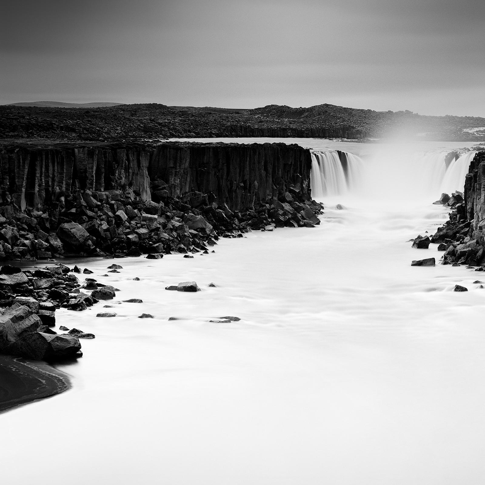 Dettifoss, Waterfall, Iceland, black and white photography, fine art, landscape For Sale 4