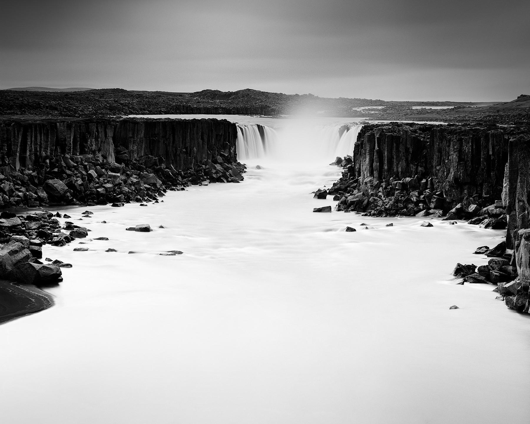 Gerald Berghammer Landscape Photograph - Dettifoss, Waterfall, Iceland, black and white photography, fine art, landscape