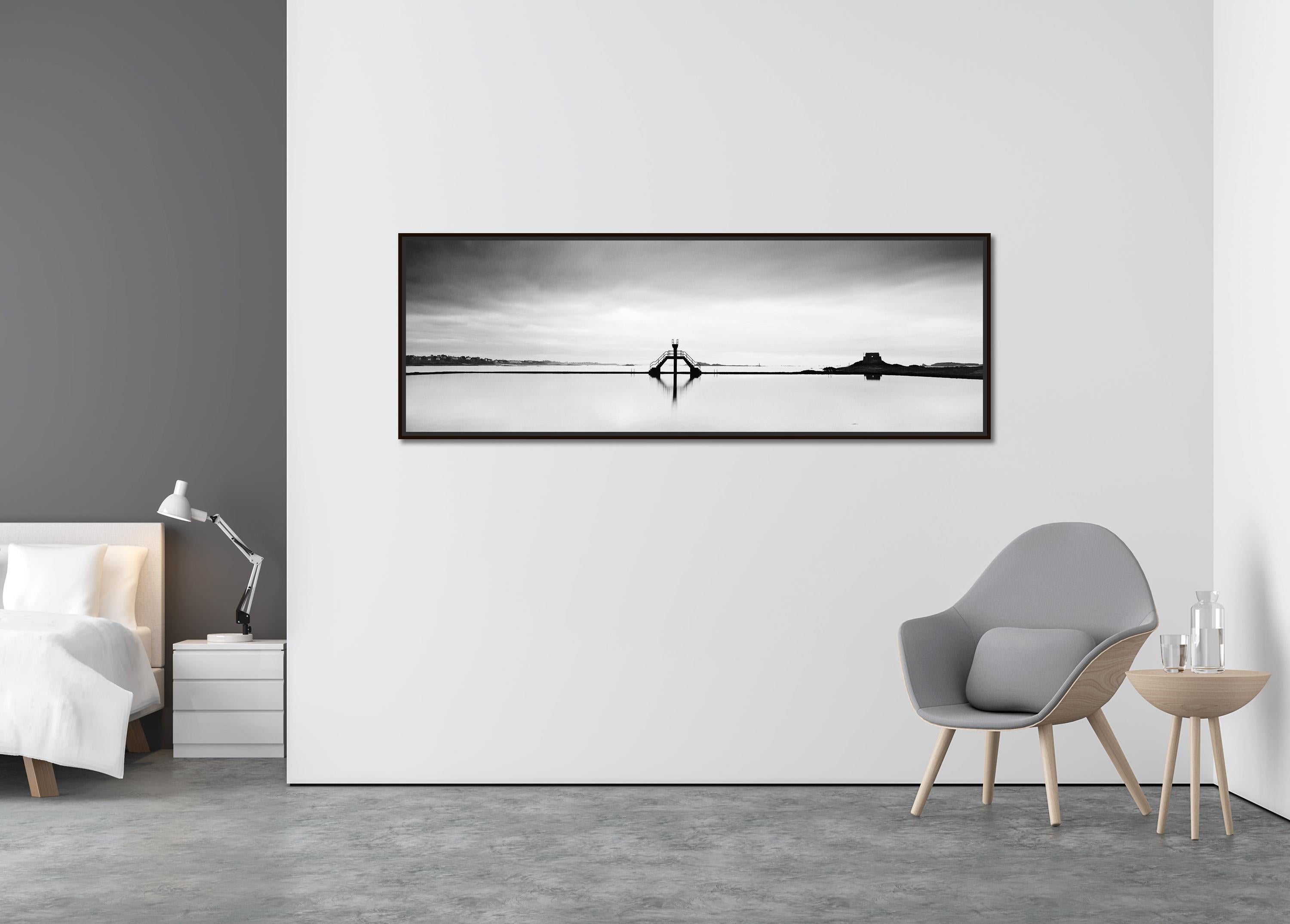 Diving Platform Panorama, France, Black and White Photography fine art landscape For Sale 2