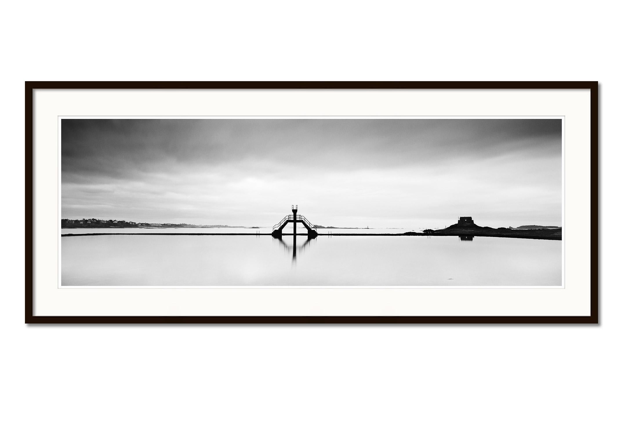 Diving Platform Panorama, France, Black and White Photography fine art landscape For Sale 3
