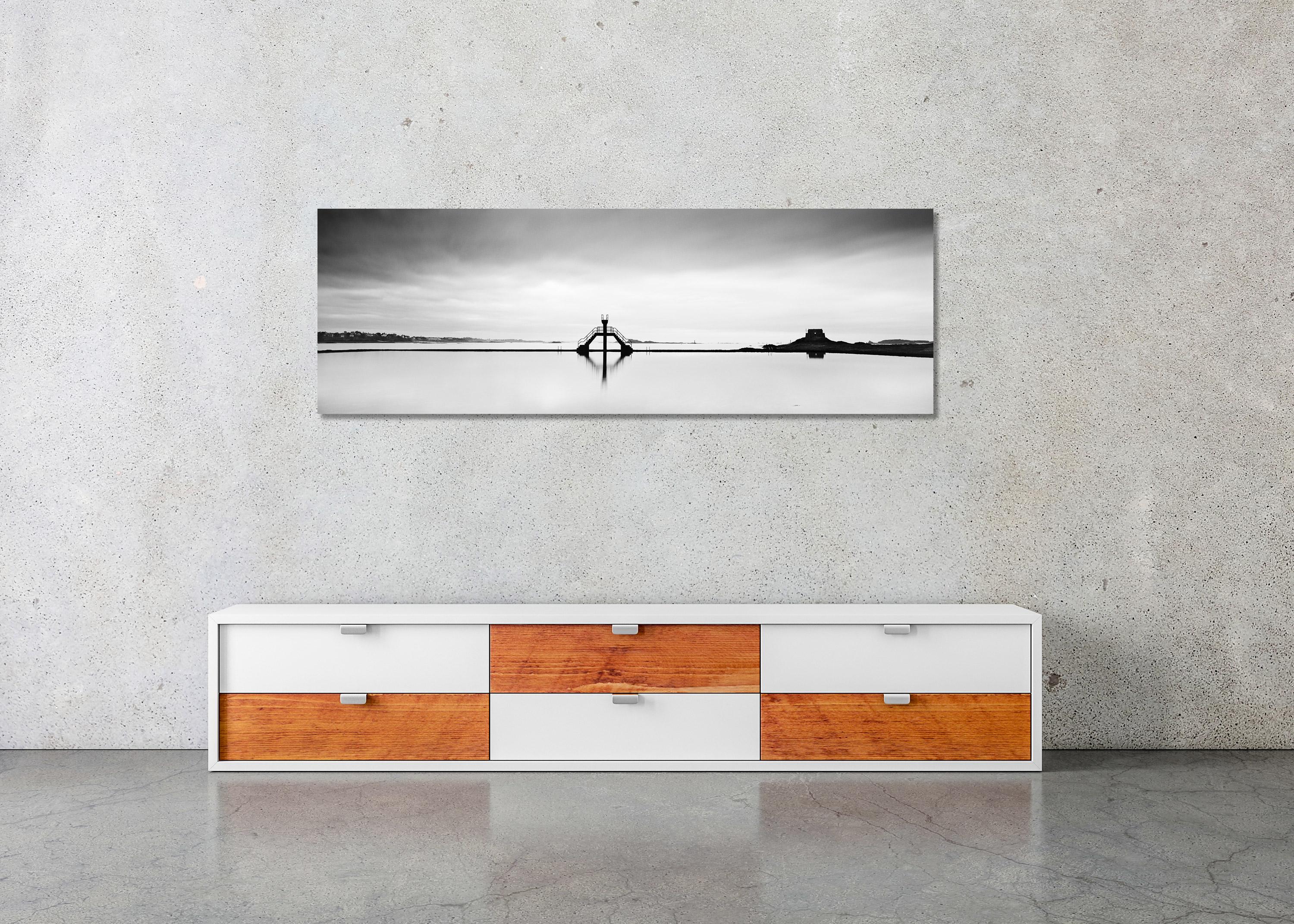 Diving Platform Panorama, France, Black and White Photography fine art landscape For Sale 5