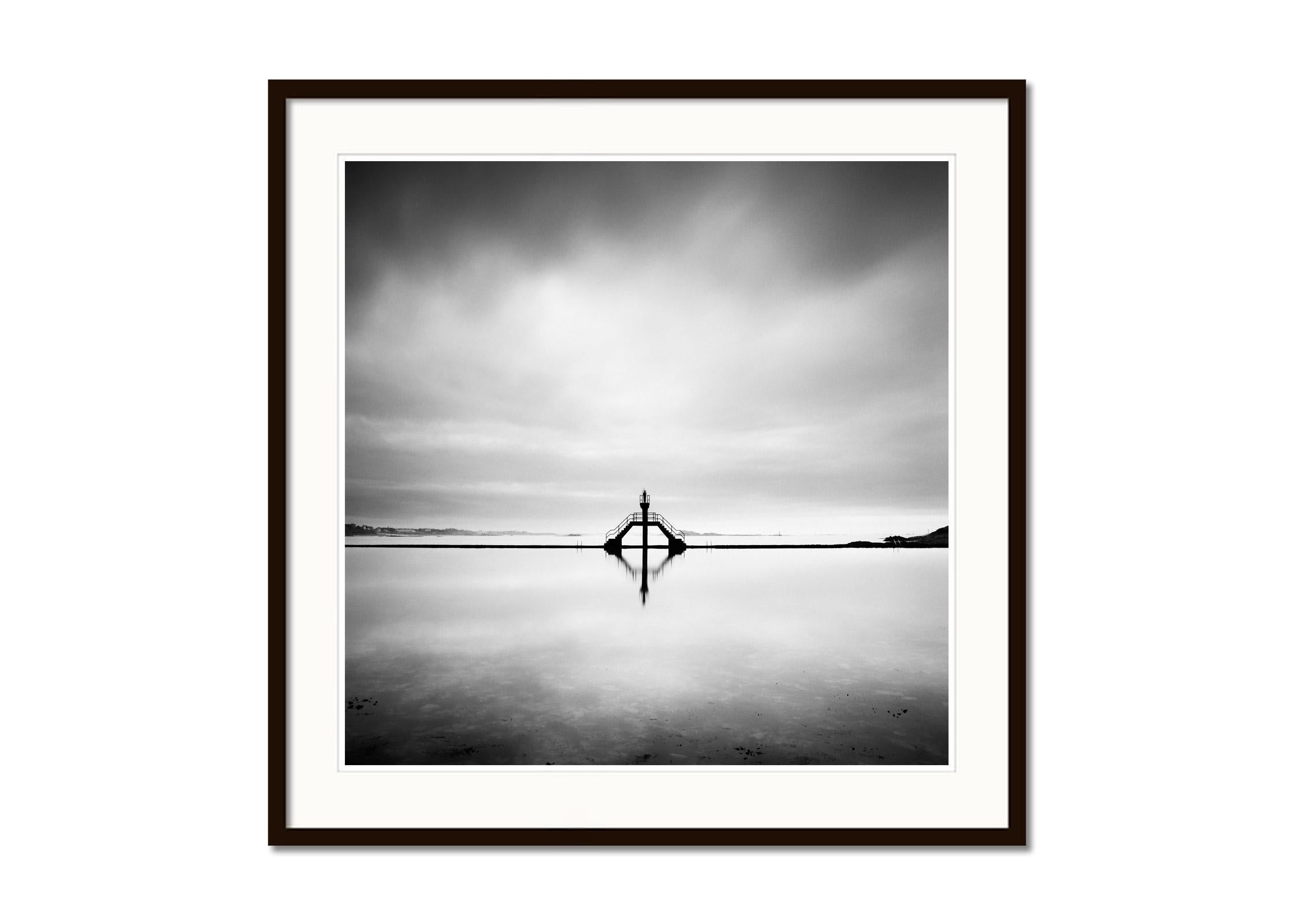 Diving Platform, Swimming Pool, black and white fine art photography, landscape - Contemporary Photograph by Gerald Berghammer