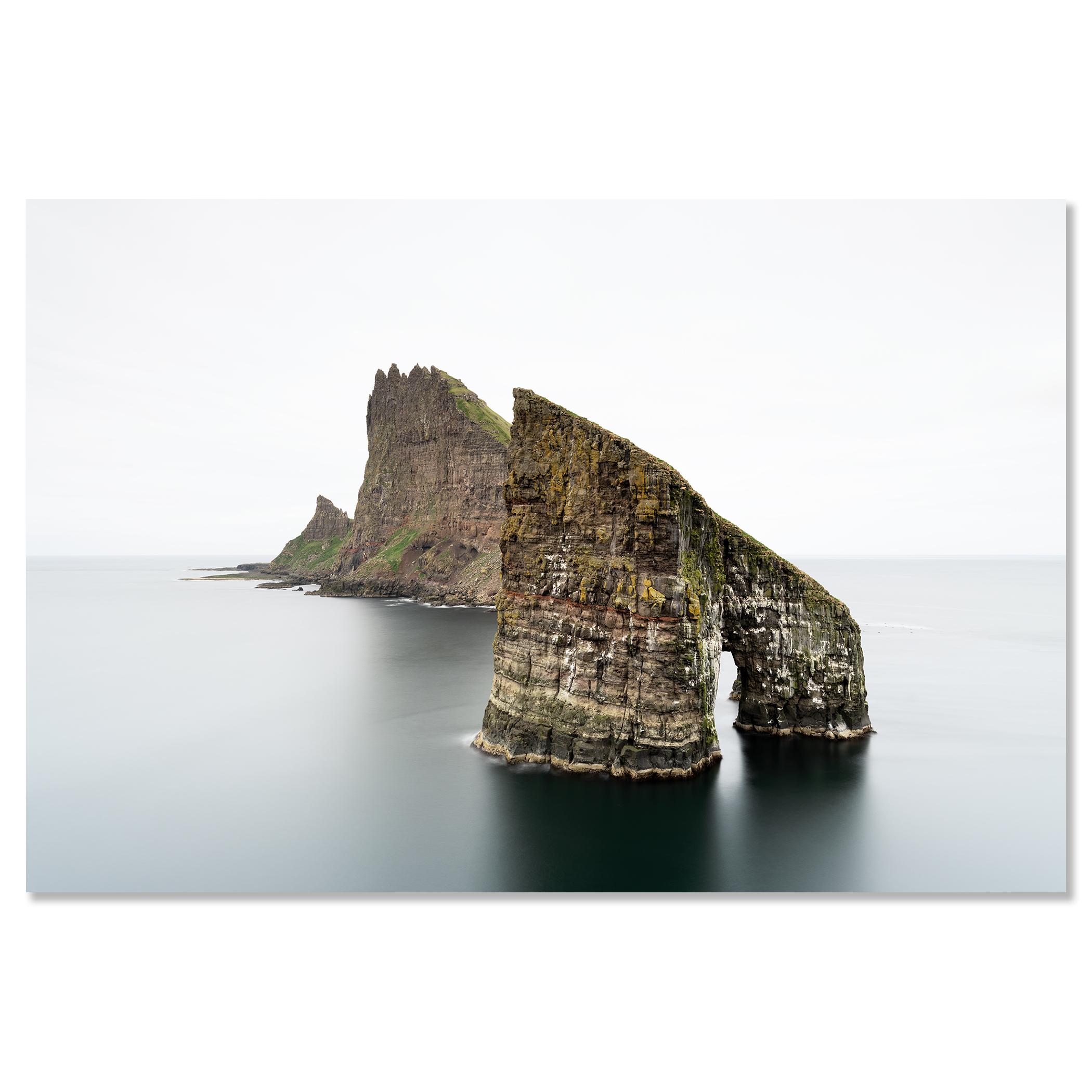 Drangarnir, Faroe Islands - Minimalist Seascape, Limited Edition Large Scale For Sale 3