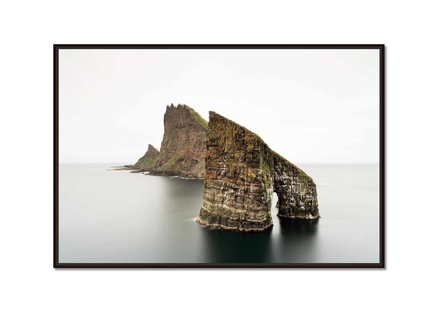Drangarnir, Faroe Islands - Minimalist Seascape, Limited Edition Large Scale - Photograph by Gerald Berghammer