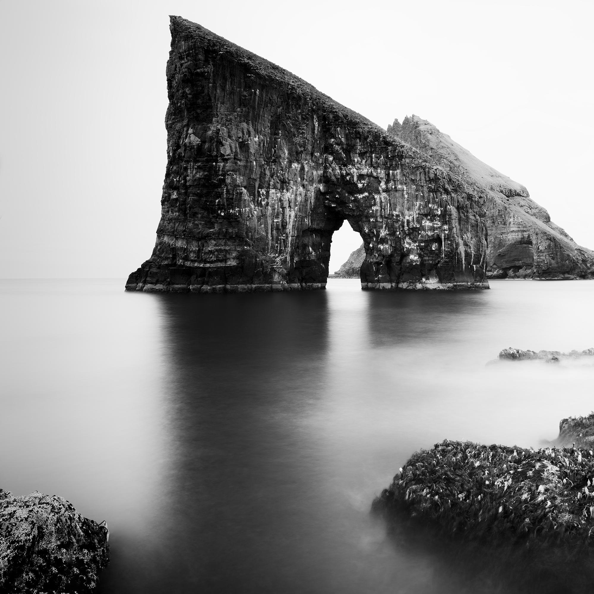 Drangarnir Sea Stacks, monochrome, minimalist photograph, limited editon print For Sale 5
