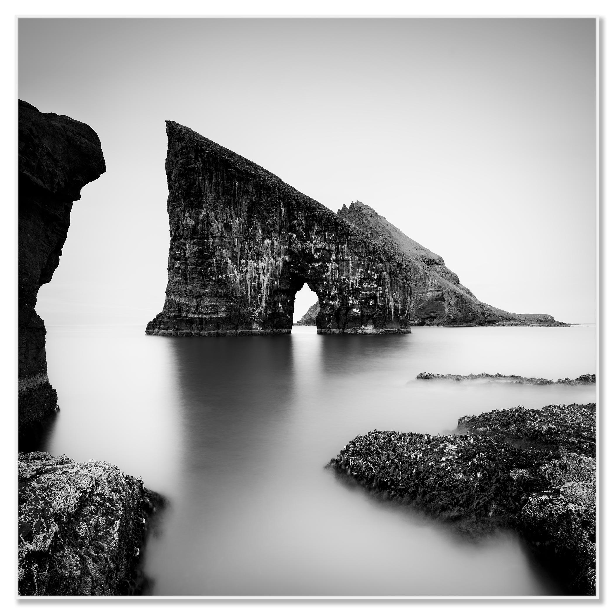 Drangarnir Sea Stacks, Rock Island, Ocean, Nature - Contemporary Photograph by Gerald Berghammer