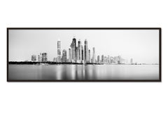 Dubai Marina, Blue Hour, Panorama, black and white photography, limited edition