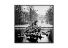 Duck Race, Schloss Schoenbrunn, Vienna - black and white landscape photography