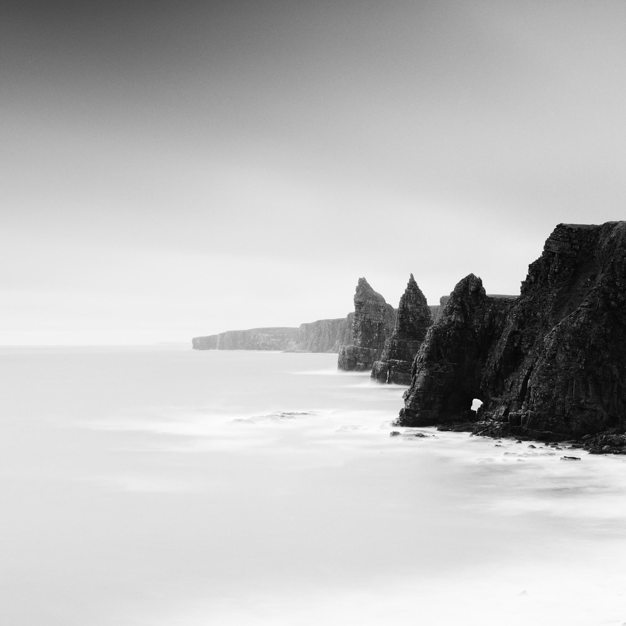 Duncansby Stacks, Ireland, black white, panorama landscape fine art photography  For Sale 4