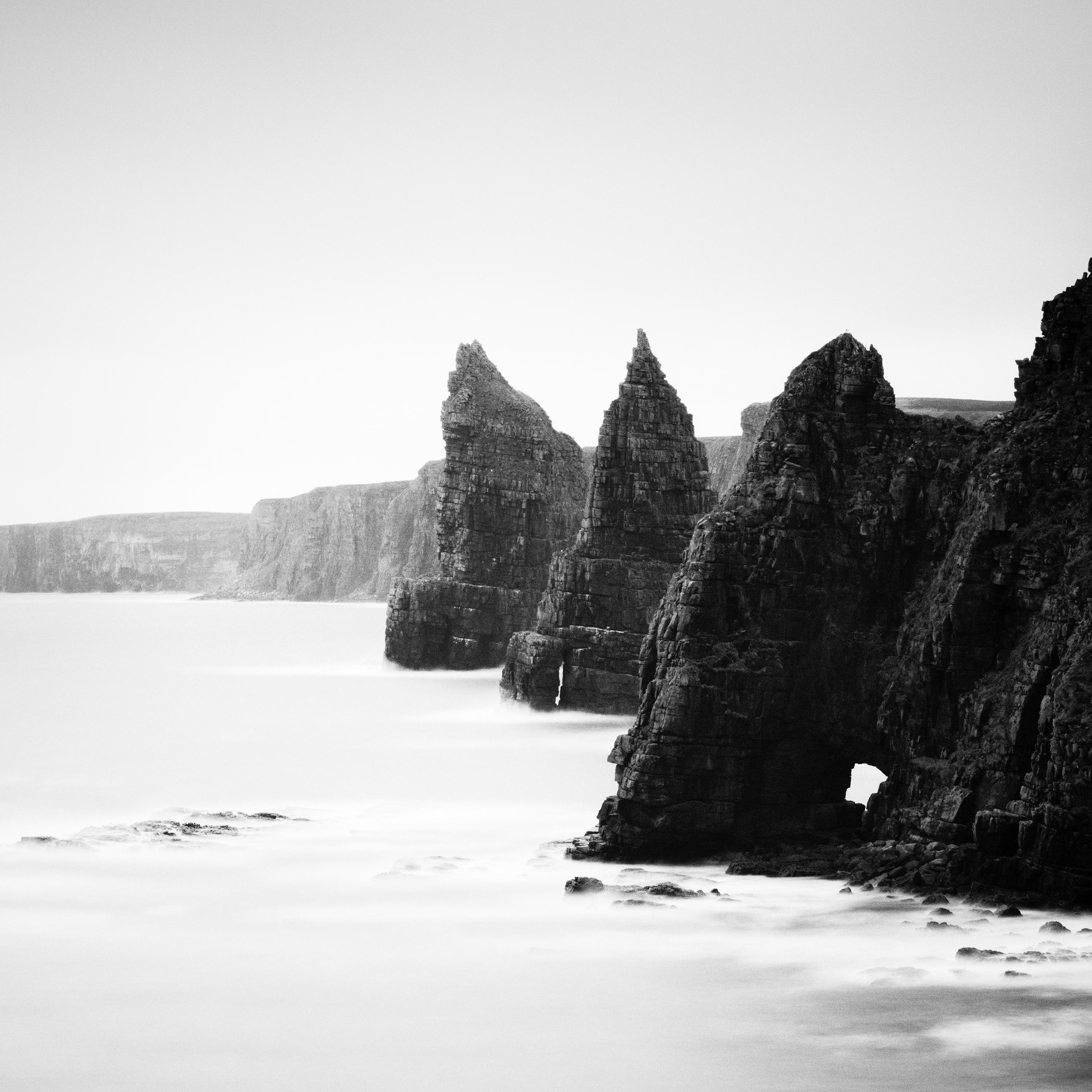 Duncansby Stacks scottish coast Scotland black and white waterscape photography For Sale 3